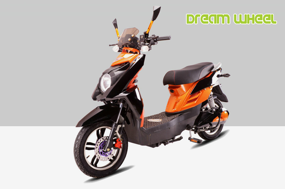 China Pedal Assisted Electric Scooter Bicycle Orange 16&quot; X 3.0 Tire Two Wheels 48V 250W Motor supplier