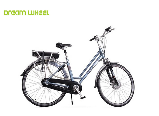 China Double Tube Frame 700C Electric Urban Bike , Easy Motion City Electric Bike With Full Chaincase supplier