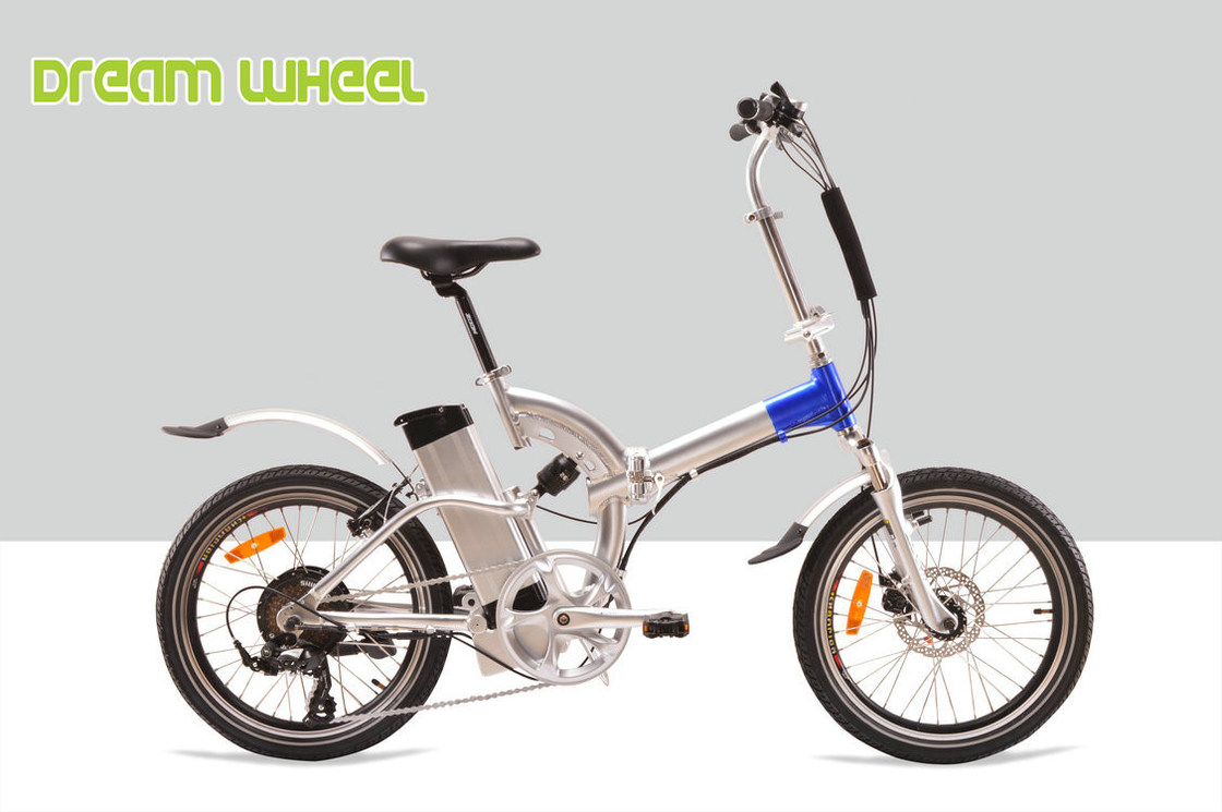 36V 250W Lightweight Electric Folding Bike Full Suspension EN15194 With