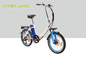 Blue Mens Women'S Electric Folding Bike , Citizen Folding Electric Bike 20&quot; Wheels supplier