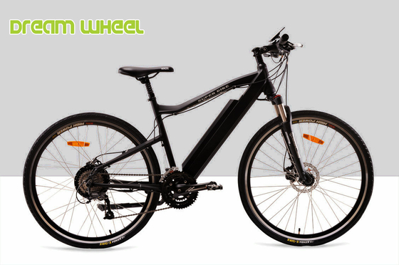 China Matt Black Battery Powered Mountain Bike 500W 27 Speed Battery Inside 26.50Kgs Disc Brake supplier