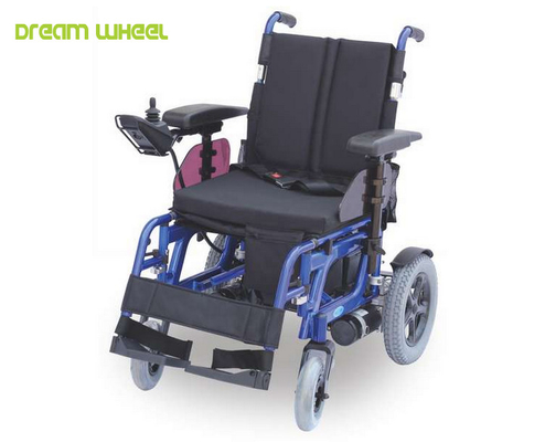 China Disability 10km/h Four Wheel Drive Power Wheelchair 24V 450W Dual Motors supplier