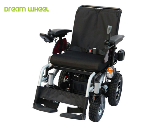 China Outdoor 12km/H 4 Wheel Drive Electric Wheelchair With Recline Seat supplier