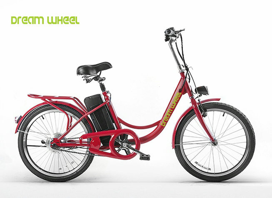 China 25km/H Pedal Assist Cruiser Bike 36V 8.0Ah Lead Acid Battery Steel Frame supplier