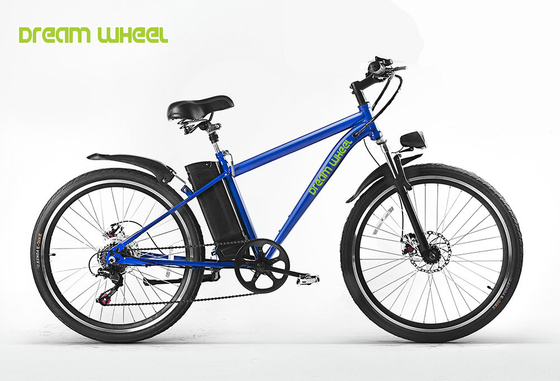 China 26 Inch Aluminum Electric Mountain Bicycle 25km/h With Shimano Derailleur supplier