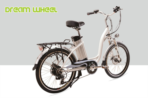 250W 24" Ladies Electric Urban Bike With Shimano Derailleur supplier