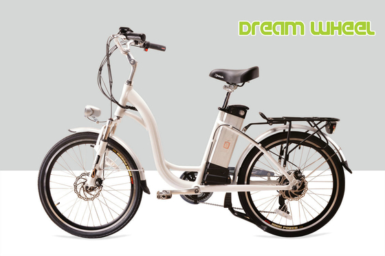 250W 24&quot; Ladies Electric Urban Bike With Shimano Derailleur supplier