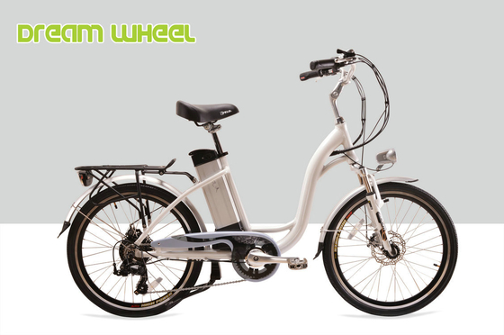 250W 24" Ladies Electric Urban Bike With Shimano Derailleur supplier