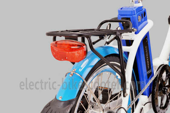 Blue Mens Women'S Electric Folding Bike , Citizen Folding Electric Bike 20" Wheels supplier