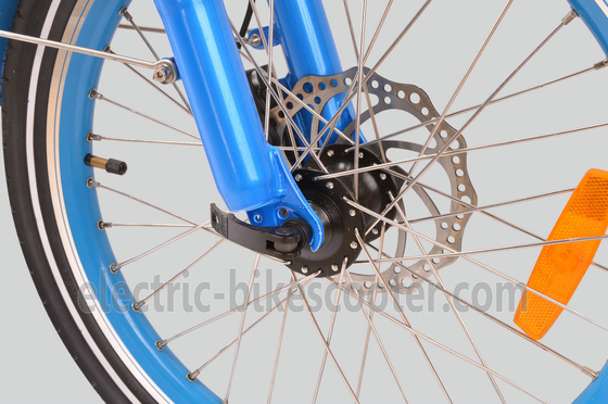 Blue Mens Women'S Electric Folding Bike , Citizen Folding Electric Bike 20" Wheels supplier