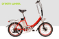 Red Citizen Lightweight Electric Folding Bike 20 Inch 36V 250W V Brake supplier