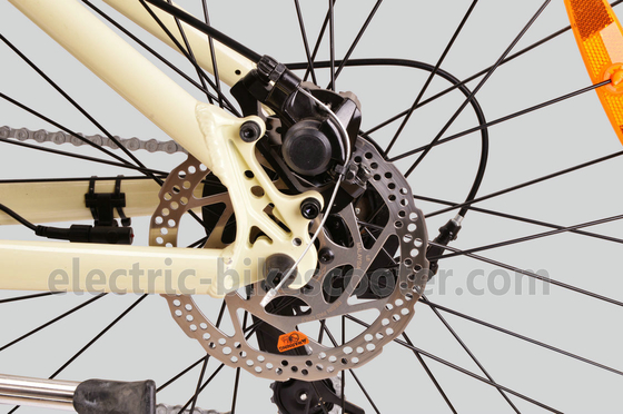 7 Speed Electric Mountain Bicycle 32km/H , 26 Inch Electric Mountain Bike Mid Gear Motor supplier