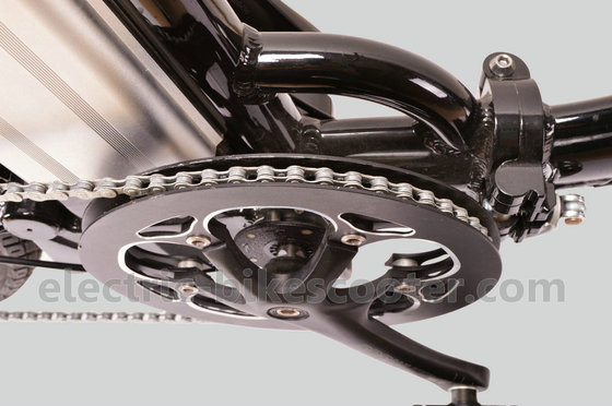 Black 10.4Ah 36V Electric Folding Bike , 20" Cruiser Folding Electric Bike With Disc Brake supplier