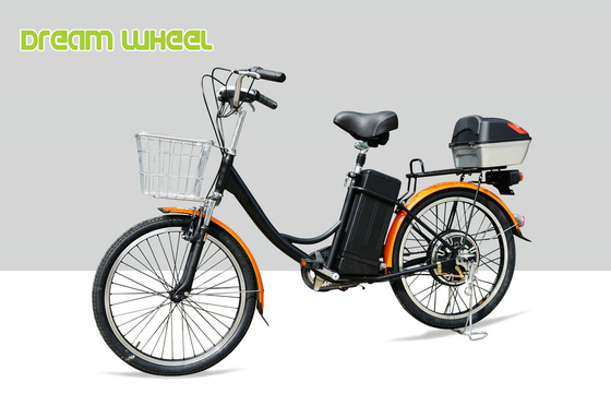 CE 24 Inch Pedal Assist Electric Bike , Womens Pedal Assist Bike 36V Brushless Motor V Brake supplier