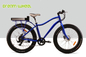Blue Electric Fat Tire Beach Cruiser Bikes Shimano 6 Speed Snow Road supplier