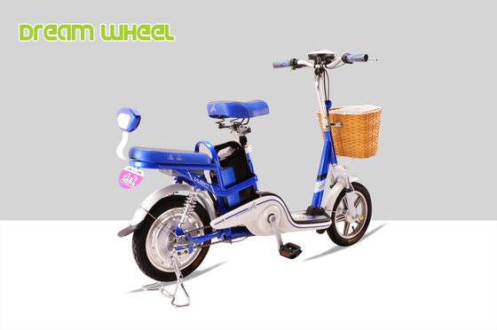 25 mph City Lightweight Electric Bike Pedal Assist Dual Seat 38Kgs Drum Brake with  lithium battery supplier
