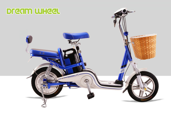 25 mph City Lightweight Electric Bike Pedal Assist Dual Seat 38Kgs Drum Brake with  lithium battery supplier